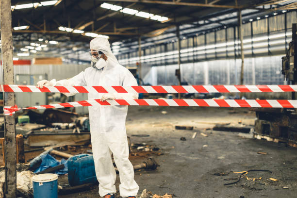 Professional Trauma Scene Cleanup technician working in Trenton, MI